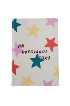 voorkant productfoto my pregnancy story met gezellige sterrenprint. 